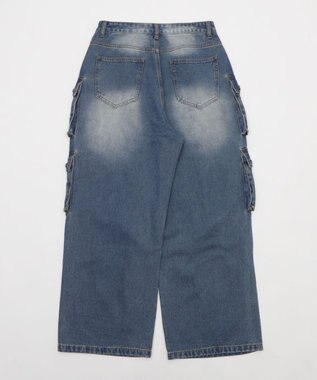 WEGO マルチポケットデニムパンツ デニム中濃加工色