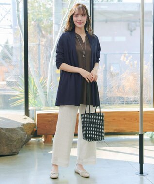 Tiaclasse 総レースワイドパンツ オフホワイト