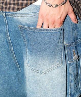 WEGO マルチポケットデニムパンツ デニム中濃加工色