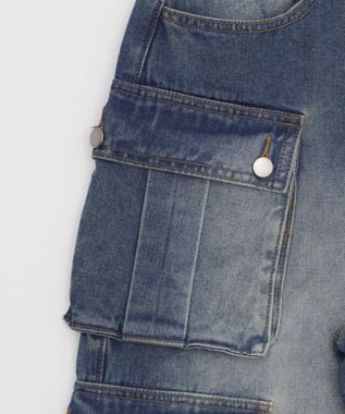 WEGO マルチポケットデニムパンツ デニム中濃加工色