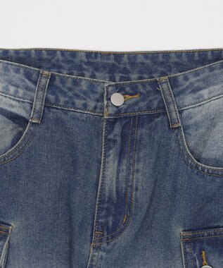 WEGO マルチポケットデニムパンツ デニム中濃加工色