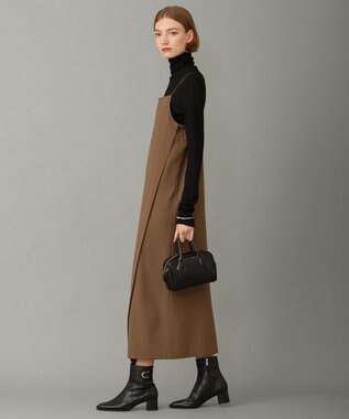 ICB 【洗える】ウール2WAYストレッチ キャミソールワンピース モカ系