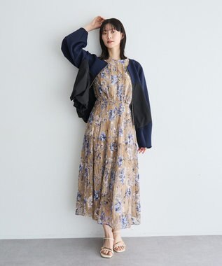 YECCA VECCA 異素材MIXバルーンブルゾン Navy