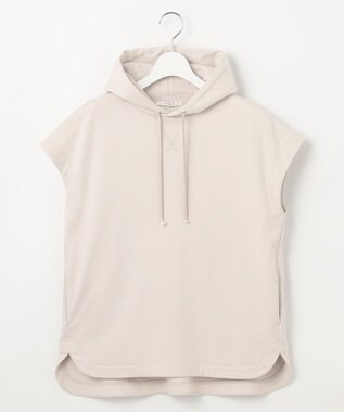 23区 【SLOW/一部店舗限定】コンパクトインレー フレンチスリーブ フーディー オイスター