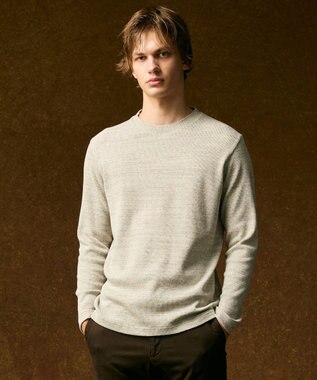 【オリジナルオーガニックコットン使用/サスティナブル/伸縮/保形性】JOE COTTON ワッフル クルーネックＴシャツ