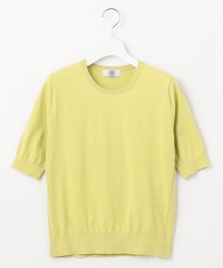 J.PRESS LADIES 【洗える】BASIC HT-COTTON クルーネック ニット ピスタチオ系