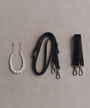 Tiaclasse 【安田美沙子さん着用・4way /2TYPEハンドル】パールチェーン付きハーフフォーマルミニバッグ ブラック