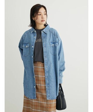 Green Parks ウエスタンＢｉｇデニムシャツ Indigo
