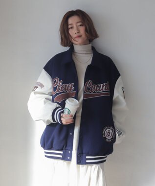 WEGO 【25年秋冬新作/ユニセックス着用ITEM/SMLサイズ展開】メルトンワッペンスタジャン