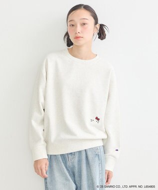earth music&ecology チャンピオン　ハローキティ×ｅｍａｅ裏毛プルオーハ Oatmeal
