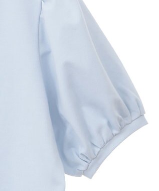 earth music&ecology ロゴプレート付きパフスリーブプルオーバー Sax