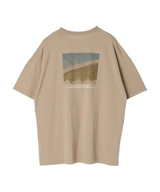 Green Parks バックフォトプリント半袖チュニック Light Beige