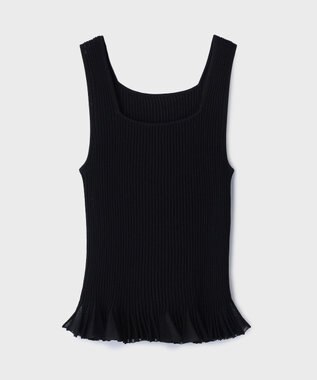 GRACE CONTINENTAL シアーフリルニットトップ ブラック