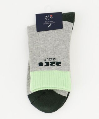 23区GOLF 【MEN】カラーブロック ハーフソックス