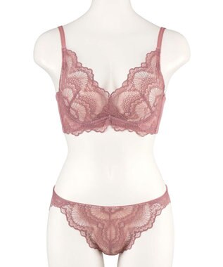 San-ai Resort（三愛水着楽園） 【新色アッシュローズ・アッシュグレー追加】 カシュクール脇高ブラジャー＆ショーツ アッシュローズ