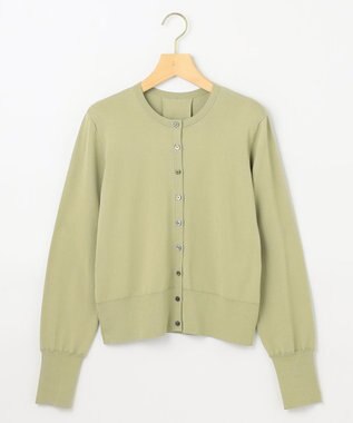 組曲 L 【6色展開・UVケア】クルーネックモダンカーディガン ピスタチオ系