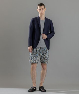 JOSEPH HOMME 新柄【洗える/ストレッチ/シワになりにくい】クールドッツストレッチ メキシカントプリント ショートパンツ/ BERMUDA ホワイト系5