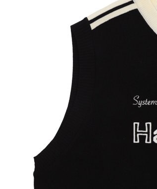 WEGO 【２点SET】アンサンブルゲームロゴニットベスト ブラック