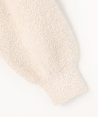 ANY SIS 【洗える】シャギーニット パーカー アイボリーベージュ