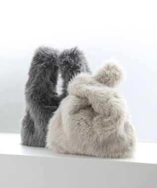 Green Parks ａｎｄｍｉｋｋａ　２ｗａｙキラキラファーミニバッグ Ivory