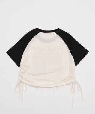 WEGO グラフィックショートサイドリボンドロストT 柄1