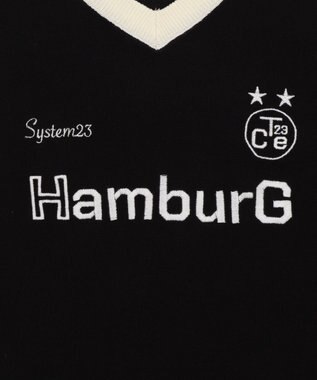 WEGO 【２点SET】アンサンブルゲームロゴニットベスト ブラック