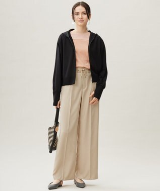 自由区 L 【接触冷感・UVケア・洗える】ファンクショナルジップアップ パーカー ブラック