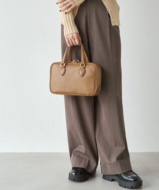 russet 【2025AW新作】シュリンクレザー2WAYミニボストンバッグ(CE-1581) Brown