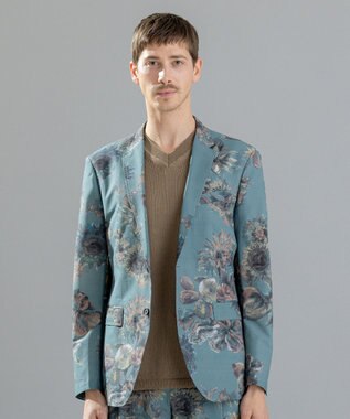 JOSEPH HOMME 【LEON 掲載】クールドッツストレッチトロピカル柄　ジャケット ピーコックグリーン系5