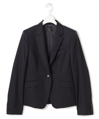 23区 【セットアップ対応】ファインネスウール 一つ釦 ジャケット ネイビーストライプ