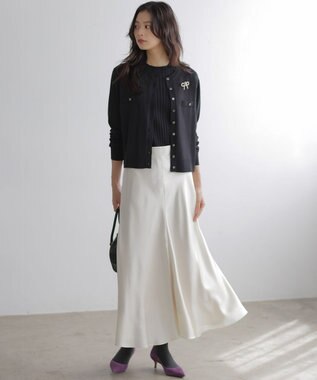 組曲 S ラメアンサンブル ニット ブラック系