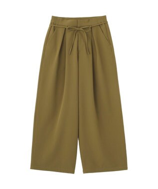 AMERICAN HOLIC リボン付きタックワイドパンツ Khaki