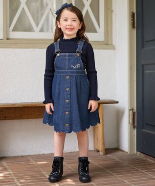 ANY KIDS 首フリルしあわせタッチニット ネイビー