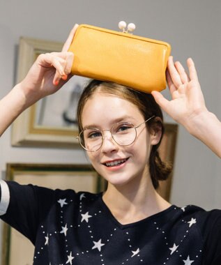 UNBILLION perche アクリル玉がま口長財布