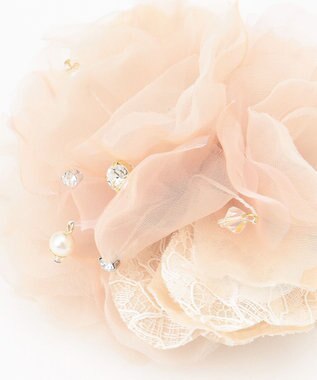 ANY SIS 【チャーム付き】レースミックス コサージュ ピンク