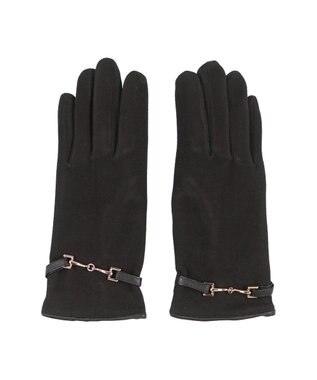 UNBILLION カシュネ cache nez / ビット金具付きジャージー手袋 ブラック