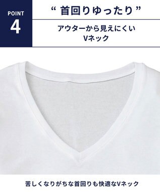 WACOAL MEN 綿混インナー Vネック ８分袖 しっかりあたたかい 保温性 肌側起毛 ストレッチ素材 逆三シルエット設計 メンズ GL5021 /ブロス ホワイト