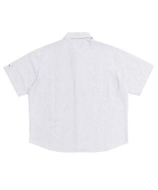 WEGO 【ユニセックス着用ITEM】別注MLBストライプグラフィックシャツ（SS） ホワイトストライプ