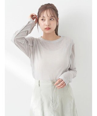 earth music&ecology シアーテレコプルオーバー Light Gray