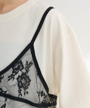 Green Parks レースビスチェドッキングチュニック Ivory