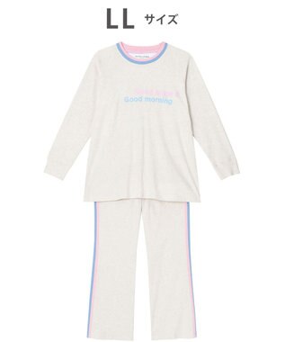 tsumori chisato SLEEP パジャマ　ルームウエア　長袖　長ズボン　綿100%　フライス素材　/ワコール　UDX548 グレー