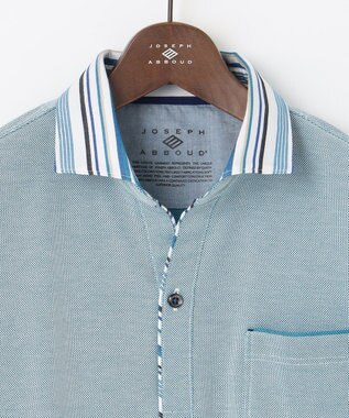 JOSEPH ABBOUD 【カラー豊富】人気！オーガニックコットン使用 ダディポロシャツ ターコイズブルー系