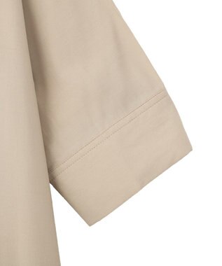 earth music&ecology スタンドカラーオーバーチュニックシャツ Beige