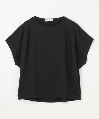 ANY 【洗濯機可/UVケア/接触冷感】フレンチスリーブロゴ・カラーTシャツ ブラック