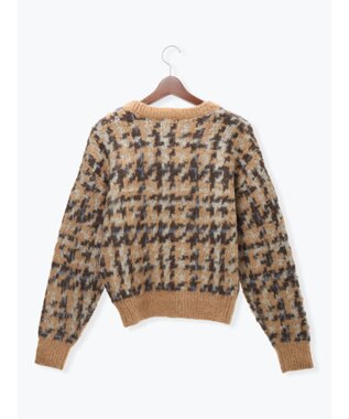 Te chichi チェックジャガードニットプルオーバー ベージュ