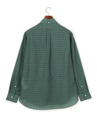 J.PRESS MEN 【こだわりの逸品】シアージャカードチェック シャツ / B.D. グリーン系3