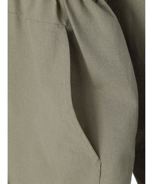 Green Parks 綿麻混ノーカラーブルゾン Light Khaki