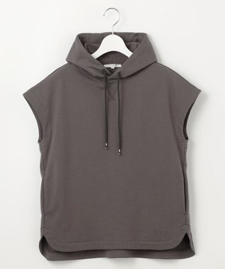 23区 【SLOW/一部店舗限定】コンパクトインレー フレンチスリーブ フーディー スレート