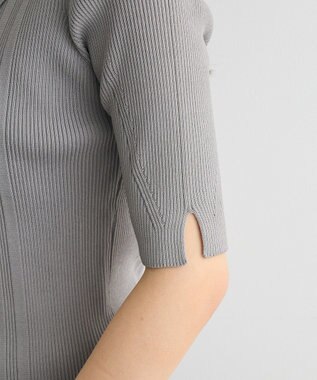 CRAFT STANDARD BOUTIQUE 半袖２ｗａｙリブポロニット Gray