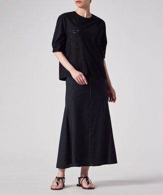 Paul Smith レース コンビ 半袖カットソー ブラック